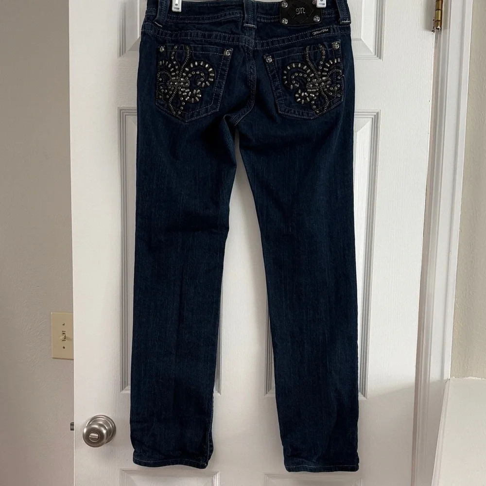 Women’s Miss Me Dark Blue Women's Straight-Leg Jeans size 30 JP6048T3